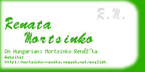 renata mortsinko business card